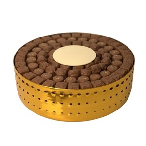Plato de regalo de lujo hecho a mano con arreglos de chocolate metálicos, tazón plateado para Eid, bodas, regalos corporativos, en oferta. - Product Image 3