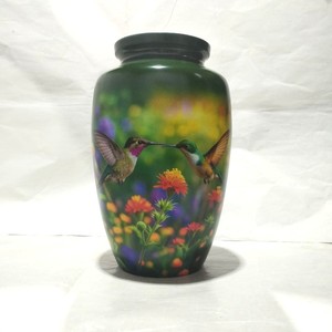 Lightweight Aluminum Urn for Human Ashes Adult Size - Easy Lift Metal Cremation Urn - Portable <b>Memorial</b> <b>Vase</b> for Funeral - Product Image 3