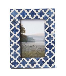 Cadres photo vintage en MDF avec incrustation de corne naturelle et bordure en mosaïque de résine imitation corne, faits à la main, personnalisables, taille sur mesure - Product Image 1