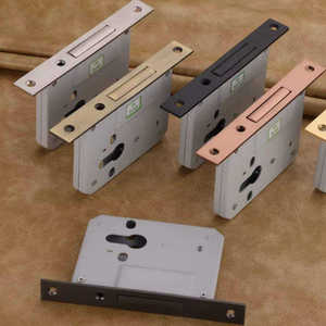 Serrure de placard contemporaine en alliage de zinc, verrou de sécurité rectangulaire de 60 mm pour armoire, poignée à loquet mécanique robuste - Product Image 3