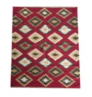 Tapis Kilim Tribal 100% Laine Fait Main de Qualité Supérieure, Design Traditionnel Vibrant et Coloré, Idéal pour la Prière, la Décoration d'Hôtel, le Salon et le Bureau