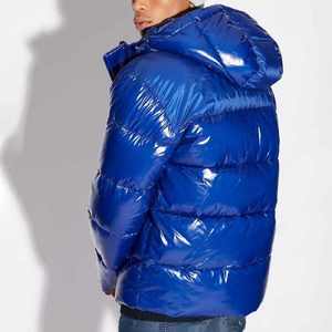 2026 High Quality <b>men</b> jackets Embroidery Logo Shiny Puffer Winter Jacket - Product Image 6