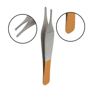 Pince à épiler multifonction de haute qualité en gros, à manche large, à surface striée antidérapante, en acier inoxydable, ensemble d'instruments manuels pour les cheveux - Product Image 5