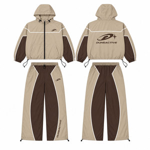 Chaqueta Cortavientos con Capucha y Pantalones Holgados de Nylon para Hombre, Venta al por Mayor OEM ODM, Ropa Urbana con Logotipo Personalizado - Product Image 5