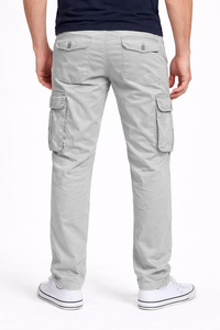 Pantalones Cargo Tácticos Color Gris Piedra Claro para Hombre – Un prenda esencial funcional para el día a día, hecha con tela resistente y rica en algodón - Product Image 3