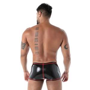 Sous-vêtements Boxer Homme Noir en Latex Effet Deuxième Peau Coupe Slim Extensible pour Clubwear et Fétichisme - Product Image 2