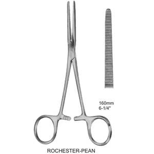 Pinzas Hemostáticas Rochester-Pean de Alta Durabilidad para Uso a Largo Plazo, Acero Inoxidable, Manuales, Reutilizables, Quirúrgicas de Alta Calidad - Product Image 1