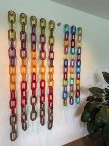 Cadena de Resina Artística Personalizable de Alta Calidad, Diseño Irregular con Patrón de Espiral, Decoración Moderna Hecha a Mano para el Hogar - Product Image 4
