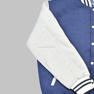 Veste Letterman Varsity de baseball personnalisée de haute qualité pour hommes col montant avec broderie fabricant de manches en cuir enduit - Product Image 6