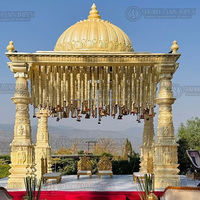 Mandap de mariage indien du Sud, blanc, moderne, simple, durable, en plastique renforcé de fibres