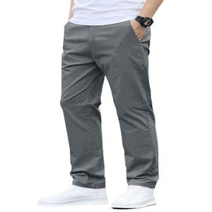 Pantalones de entrenamiento fitness personalizados para hombre, pantalones de chándal holgados elásticos de alta elasticidad, pantalones de chándal de algodón de secado rápido, estampado recto, OEM - Product Image 3