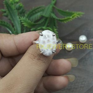 Large Pink Larimar <b>Ring</b> 925 Sterling <b>Silver</b> Handmade Oval Gemstone <b>Ring</b> <b>Statement</b> Jewelry Women Gift Christmas gift for Wife - Product Image 6