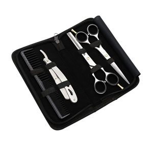 Professional Home Hair Cutting Scissors Set Steel Handled Barber Thinning Shears Shaving Razor Case Zipper Case Portable Hair - Product Image 4