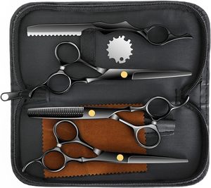 Coffrets de ciseaux de coiffure professionnels en acier inoxydable, ciseaux de barbier multifonctionnels, ciseaux à effiler pour salon - Product Image 6