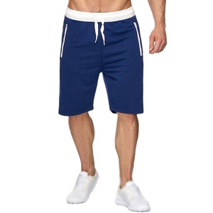 2024 été nouveaux hommes 100% Polyester haut sport course Shorts de plage couleur unie mince fermeture éclair poche ample décontracté jambe droite - Product Image 5
