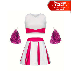 Uniforme de porristas sin mangas para niñas pequeñas, conjunto de baile y animación, uniforme de porristas con bloques de color personalizados, venta al por mayor para jóvenes - Product Image 1