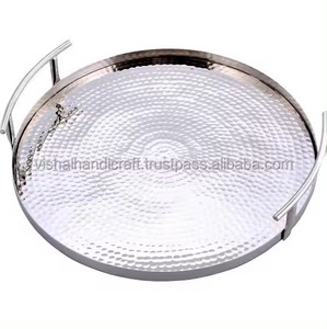 Bandeja Rectangular de Lujo Nórdica para Servir Alimentos, Decorativa para Hogar/Restaurante, de Acero Inoxidable 201 con Asas Doradas/Plateadas - Product Image 3