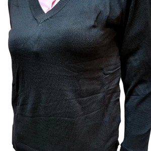 Women Black Winter Button Down Sorority Gear Cardigan Soft Knit Long Sleeve <b>Office</b> Casual Sweater Lightweight Knitwear OEM - Product Image 3
