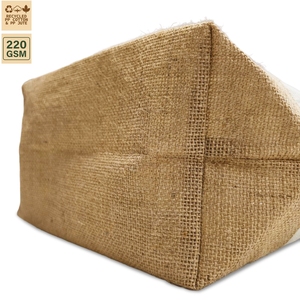 Sac fourre-tout de plage en toile de jute imprimé sur mesure avec poignées en corde, 220 GSM, laminé, vente en gros, OEM, marque privée, sac de shopping - Product Image 5