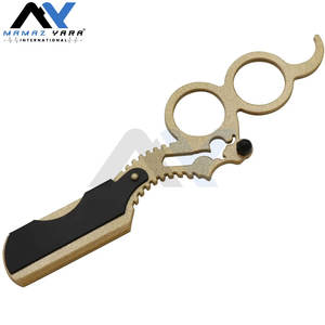 Lame de rasoir droite professionnelle pour hommes, rasoir à anneau, rasoirs shavette classiques, outil de rasage manuel - Product Image 2