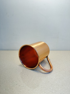Taza de Cobre Premium para Moscow Mule, Lisa, de Cobre Puro, Cilíndrica, con Asa de Cobre, Vajilla de Bar al por Mayor, Utensilios para Bebidas y Cócteles - Product Image 4