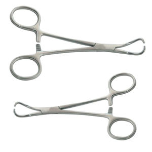 Pinza manual para toallas Backhaus, instrumento quirúrgico reutilizable de acero inoxidable, certificado CE Clase I, para uso en quirófanos. - Product Image 3