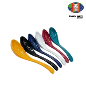Cuillère à soupe asiatique en plastique PET LONGNEW |   Vaisselle personnalisée écologique et colorée - Product Image 3