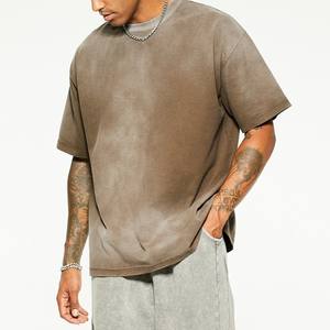 Camiseta de Hombre de Algodón Lavado Estilo Vintage, con Logotipo de Moda, Cuello Redondo y Manga Corta, Estilo Urbano, OEM ODM, Última Tendencia - Product Image 5