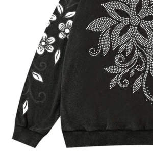 Service OEM, vente en gros, sweats à capuche pour hommes, hiver, impression numérique unie, couleur personnalisée, tissu en polaire léger polyester/coton - Product Image 5