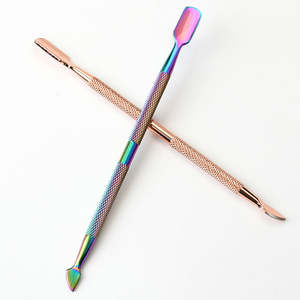 Empujador de Cutículas Desechable de Acero Inoxidable para Manicura y Pedicura con Función de Empujar y Remover Piel Muerta ANAAIF - Product Image 3