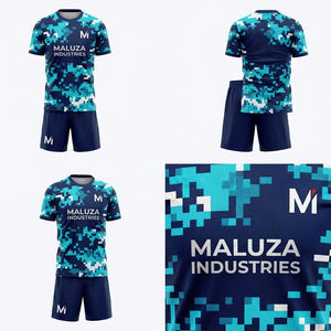 Conjunto de Entrenamiento de Fútbol Profesional, Traje Deportivo Transpirable, Camiseta de Fútbol, Pantalones Cortos, Uniforme Personalizado para Equipos MALUZA INDUSTRIES - Product Image 6