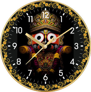 Horloge murale élégante Tirupati Balaji, impression personnalisée, style antique, décoration religieuse de temple pour Noël et la fête des mères - Product Image 6