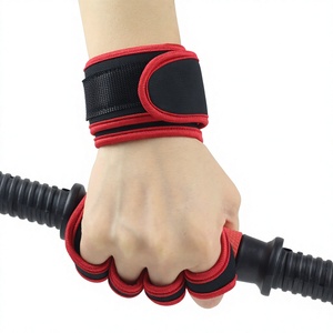Gants de musculation antidérapants à demi-doigts avec protège-poignets en Spandex pour l'entraînement de fitness et les tractions en salle de sport - Product Image 5