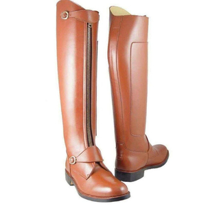 Bottes de moto antidérapantes ultra-résistantes de haute qualité, logo personnalisé, bottes longues en cuir d'équitation haut de gamme - Product Image 1