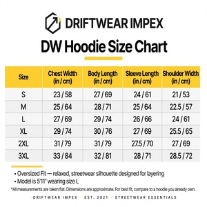 Sweat-shirt à capuche surdimensionné pour homme Driftwear Impex, vêtement décontracté d'automne, imprimé avec des lettres, pull en coton tricoté - Product Image 5