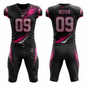 Uniforme de Fútbol Americano de Marca Privada, Personalizado, Venta al Por Mayor, Impresión por Transferencia de Calor, Impresión Completa, Proveedor de Fábrica, Fabricante OEM - Product Image 2