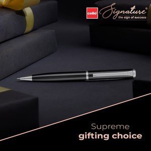Stylo Métallique Premium pour l'École, le Bureau et les Entreprises - Stylo Bille en Métal Cello Ethos, Pointe 0,7 mm, Mécanisme Rotatif, Logo Personnalisé, Corps de Luxe - Product Image 3