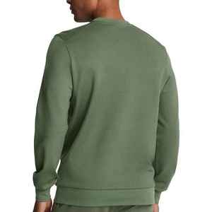 Sudadera de Cuello Redondo para Hombre, Color Verde Oliva, Corte Regular, Tejido de Punto, Manga Larga, Estilo Casual para Otoño - Product Image 1