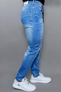 Jeans en denim nouvelle collection Gex pour homme, taille mi-haute, extensibles, bleu clair - Product Image 2