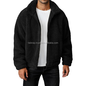 Customized OEM Pullover Sweatshirt Winter Sherpa Hooded Jackets & <b>Coat</b> - Product Image 3