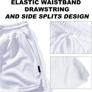 Shorts décontractés pour hommes en Spandex/Polyester, coupe ample, taille élastique avec cordon de serrage, écologiques, séchage rapide, respirants, doux et confortables - Product Image 5