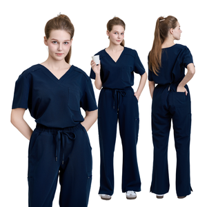 VN SUPPLIERS ofrece conjuntos de uniformes de enfermera para mujer, los más cómodos/útiles, blusas blancas de hospital con diseño, fábrica FMF, OEM/ODM - Product Image 2