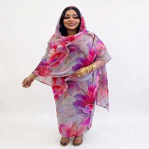 Factory Wholesale RABIT SIZE Sudanese Thobe High Quality Combed Cotton Voile <b>Fabric</b> Woven Digital Print Medium <b>Weight</b> - Product Image 2