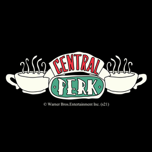 Camiseta de Mujer con Logotipo de Central Perk, Cuello Redondo, Manga Corta, 100% Algodón, Estilo Casual, Estampado Jersey, Corte Regular - Product Image 1
