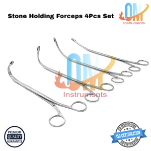Juego de Pinzas para Cálculos Renales de Acero Inoxidable, 4 Piezas, Instrumento Quirúrgico Urológico, Certificado ISO/CE, Reutilizable para Sujetar Cálculos |   OldMed - Product Image 1