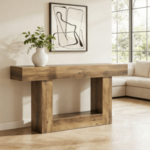 Moderna Consolle Lunga in Legno Massello per Casa, Appartamento e Hotel - Product Image 5