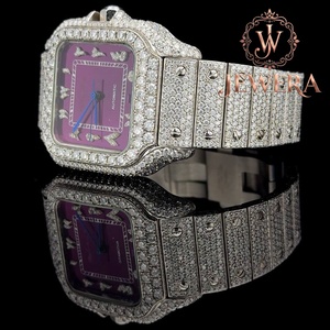 Montre Diamantée en Acier Inoxydable Premium Mossinate à Mouvement Quartz, Design Unisexe Élégant pour le Bureau, les Fêtes ou le Quotidien – Offre Spéciale - Product Image 3