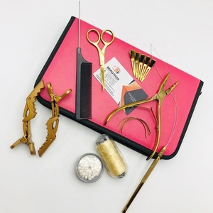 Wholesale Long Steel <b>Micro</b> <b>Beads</b> Tool Kit Set Premium Quality Gold Plated Alligator Pliers for Human <b>Hair</b> <b>Extensions</b> - Product Image 6