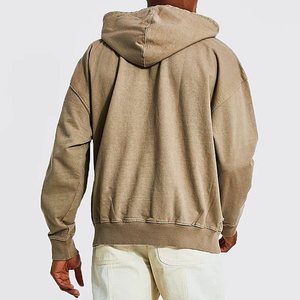 เสื้อฮู้ดดี้ผู้ชายทรงโอเวอร์ไซส์ ลุคทำสีซีดแบบวินเทจ ผ้าฝ้าย 100% เฟรนช์เทอร์รี่ คุณภาพสูง แบบสวมหัว - Product Image 2