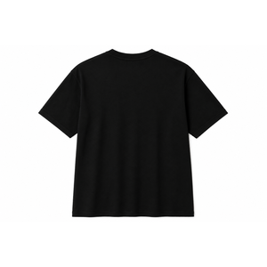 Camiseta de algodón negra para hombre, corte ajustado, manga corta, cuello redondo, transpirable, informal, de punto, color liso, longitud regular - Product Image 6